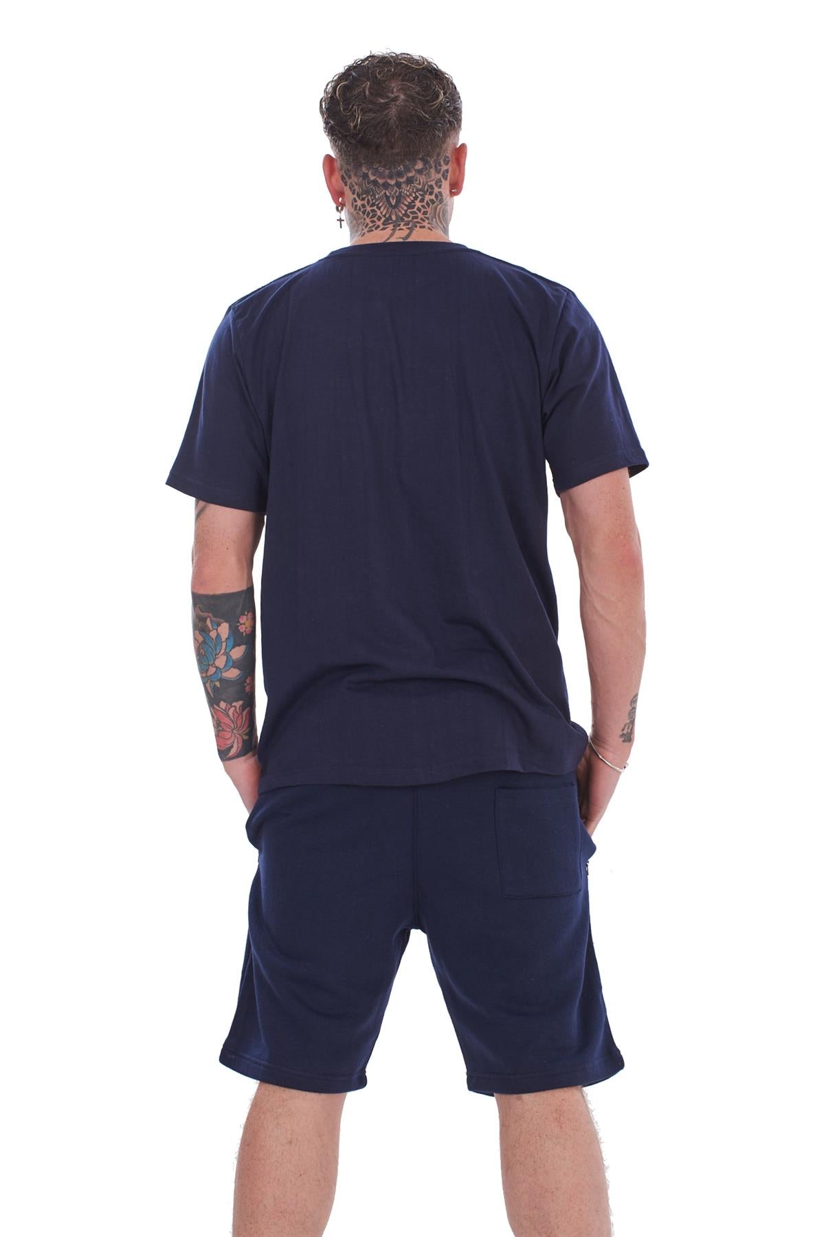 Mens T-Shirt & Shorts Set Summer Lounge Gym Outfit 2 Piece Tracksuit S-XL