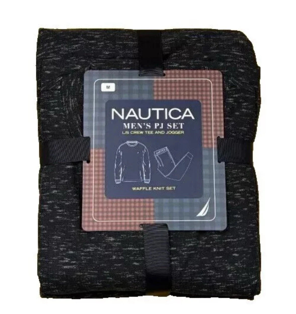 Nautica Mens 2 Pc Relaxed Fit $99 MSRP Pajama Set Shirt Pants Grey Pjs Large New