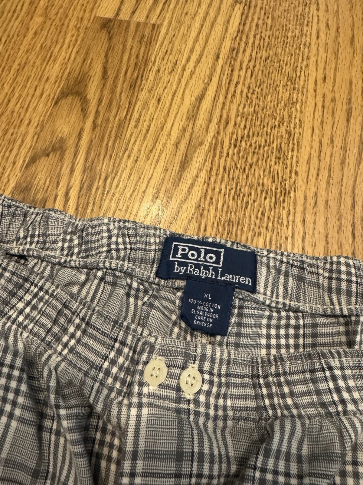 Vintage Polo Ralph Lauren Pajama 2 Piece Set Men’s XL Sleepwear Plaid Vtg