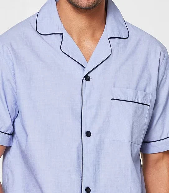 Mens size L  POPLIN button up COTTON summer Pyjamas large Target NEW A696