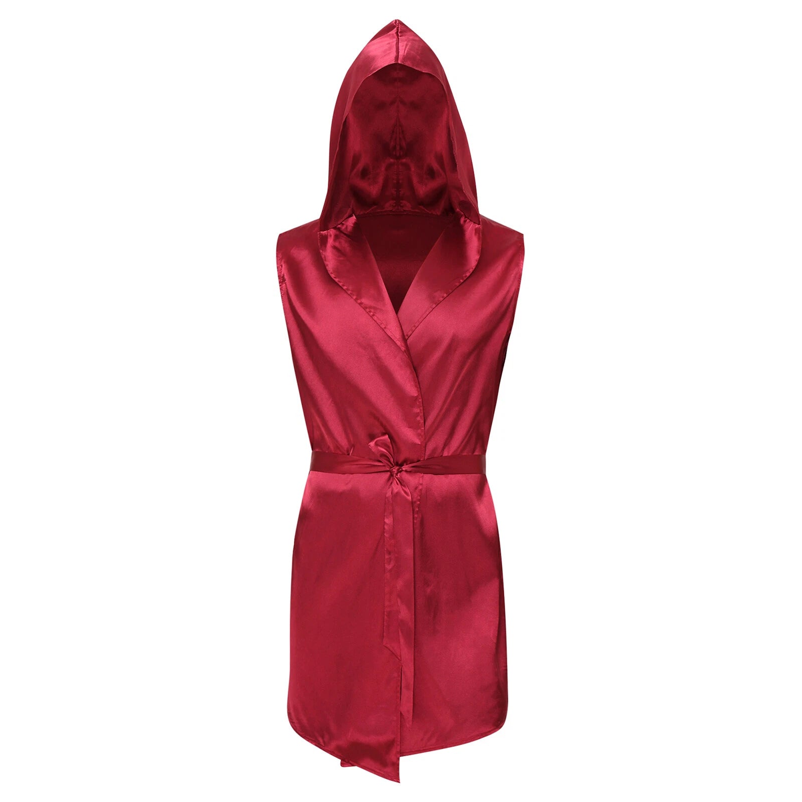 Mens Homewear Lace Up Pajama Robe With Belt Satin Nightwear Hot Spring Outfits