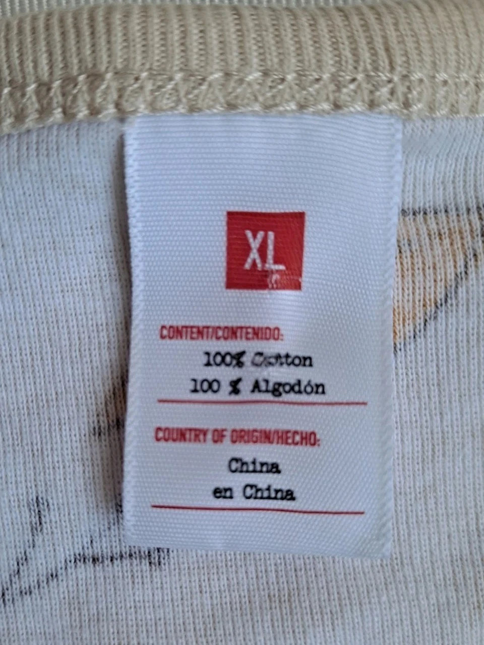 UNBRANDED MENS SZ XL 2-PIECE PAJAMA SET ACORN FALL LONG SLEEVE & PANTS NWT