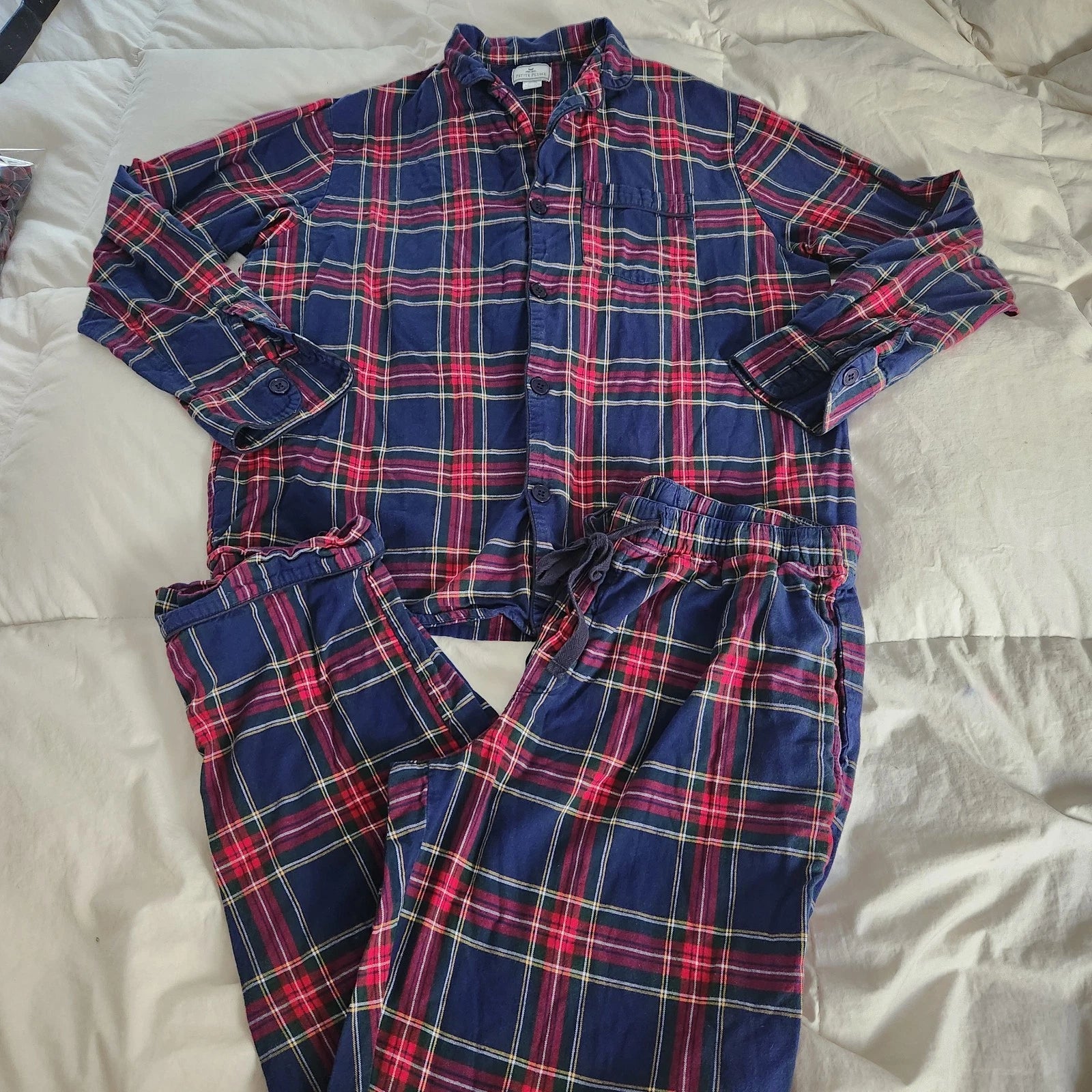 petite plume Plaid Windsor Tartan pajamas Mens Size L