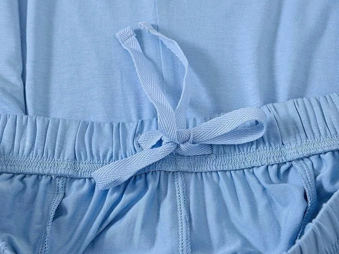 NEW SZ L Mens Pajama Set Summer Pjs Sleepwear Nightwear Lightweight Quick Dry