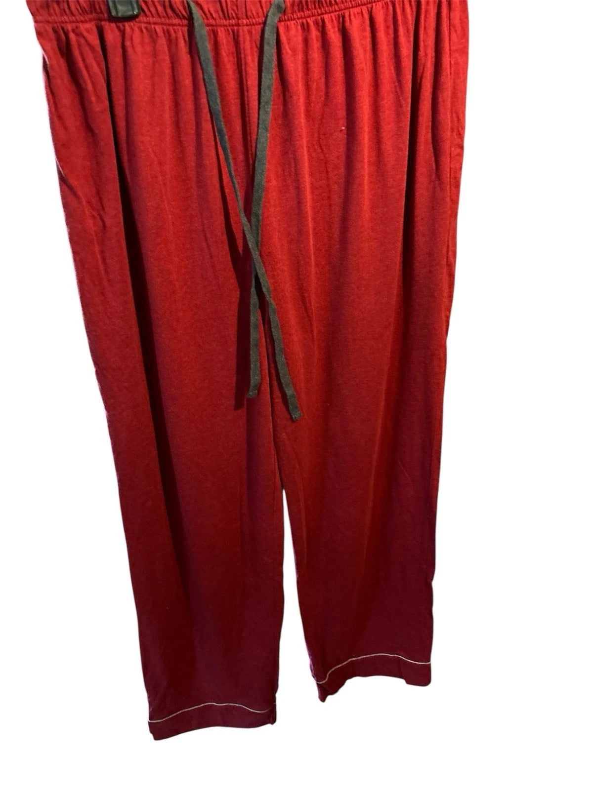 Pyjama By Pye Set Mens XL LONG 100% Cotton Cranberry RED Pockets NWOT