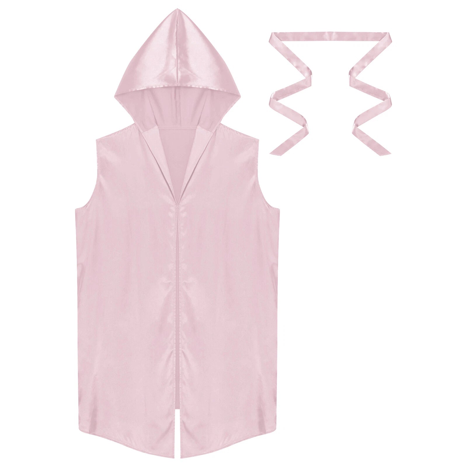 Mens Homewear Lace Up Pajama Robe With Belt Satin Nightwear Hot Spring Outfits