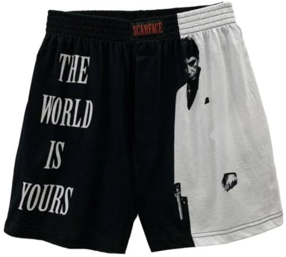 Scarface Tony Montana Shirt & Shorts Set Mens Sleepwear Loungewear Lounge PJ (M)