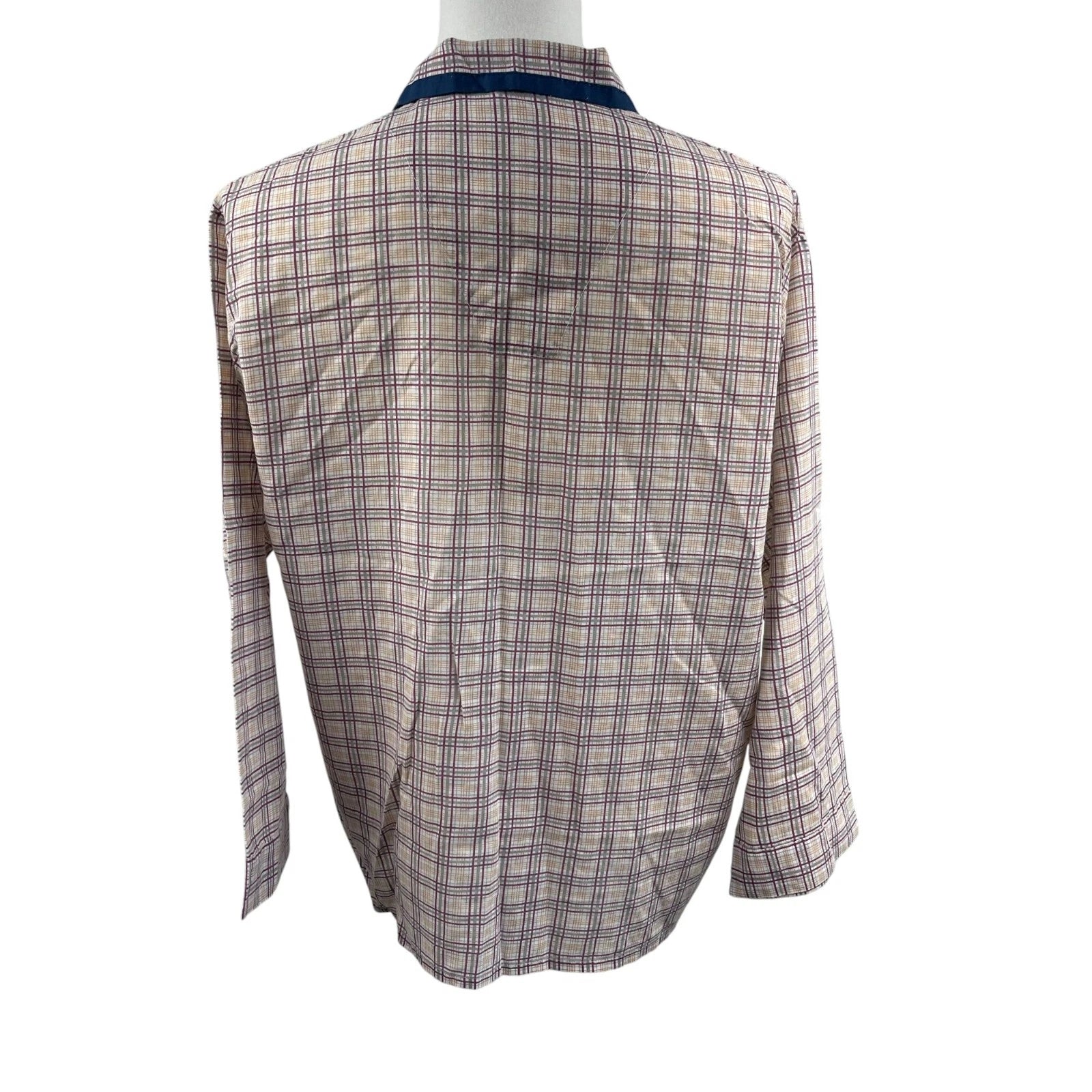 VTG PCA Perma Press Men's 2 Piece Pajama Set Sz L Top Bottom Plaid Grandpa Comfy