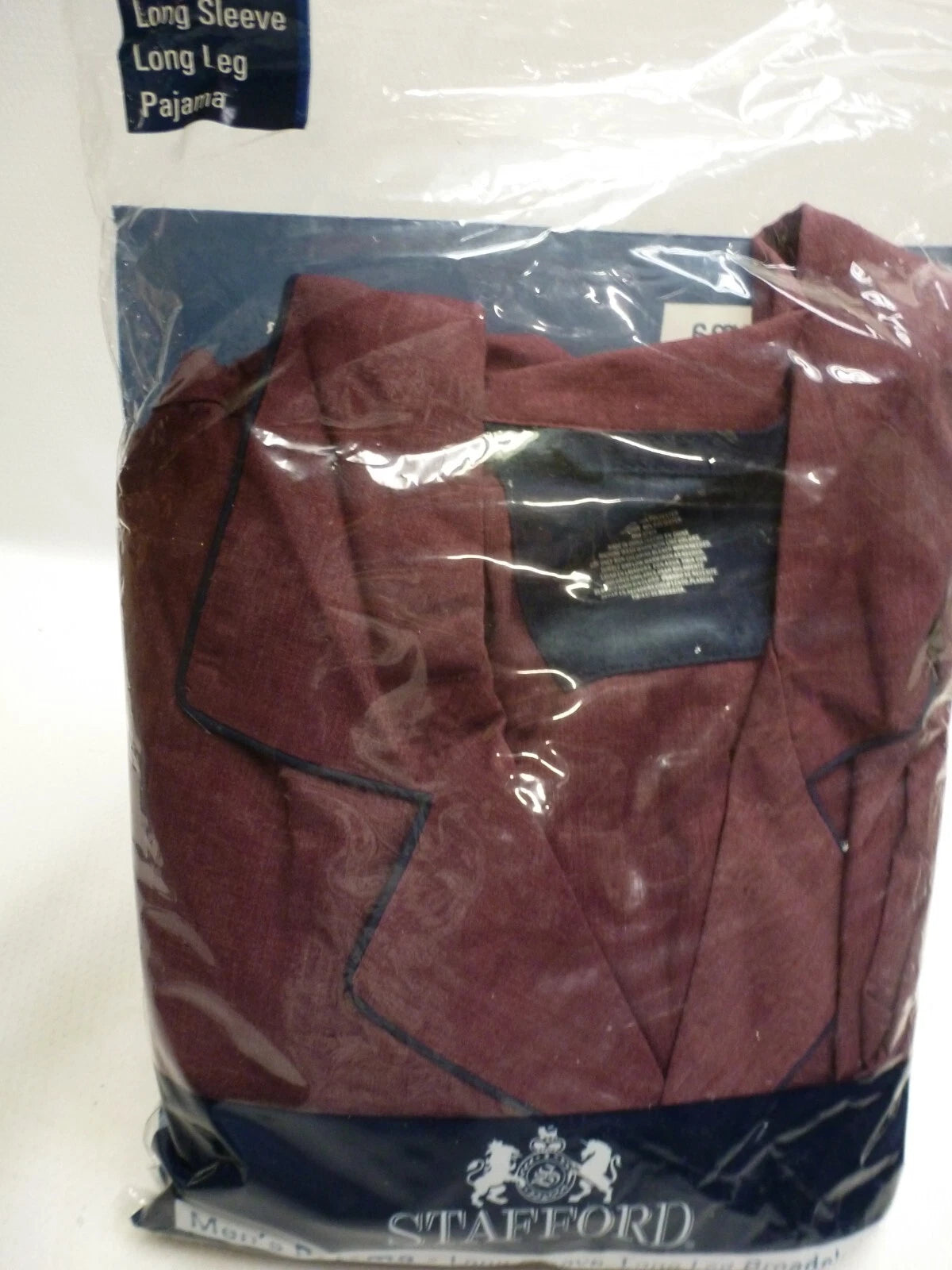 Stafford Pajama Set Mens Large Long Leg Long Sleeve NIP