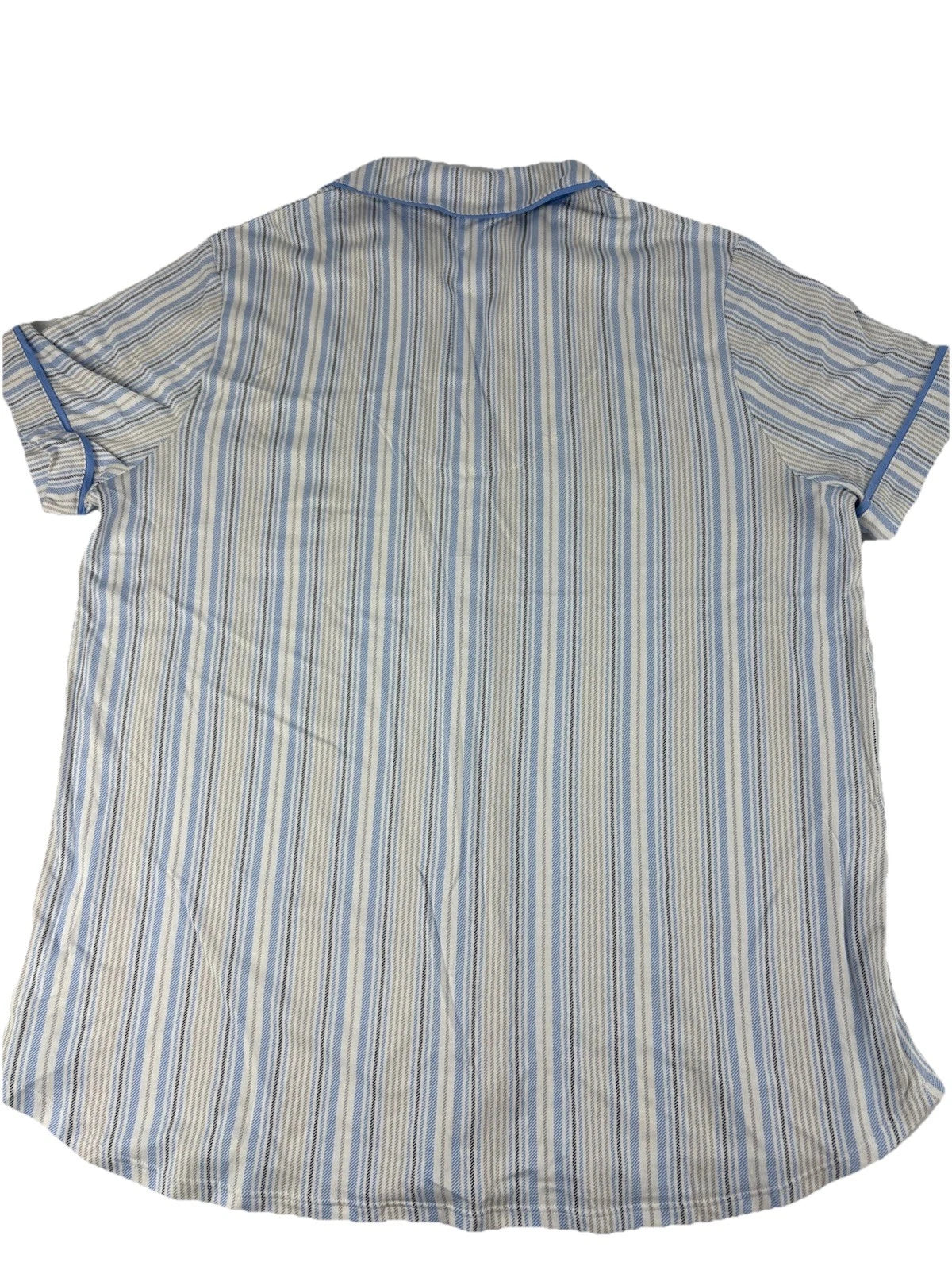 Nautica Mens 2 Piece Short Sleeved, Cropped Pants, Striped Pajama Set Size M