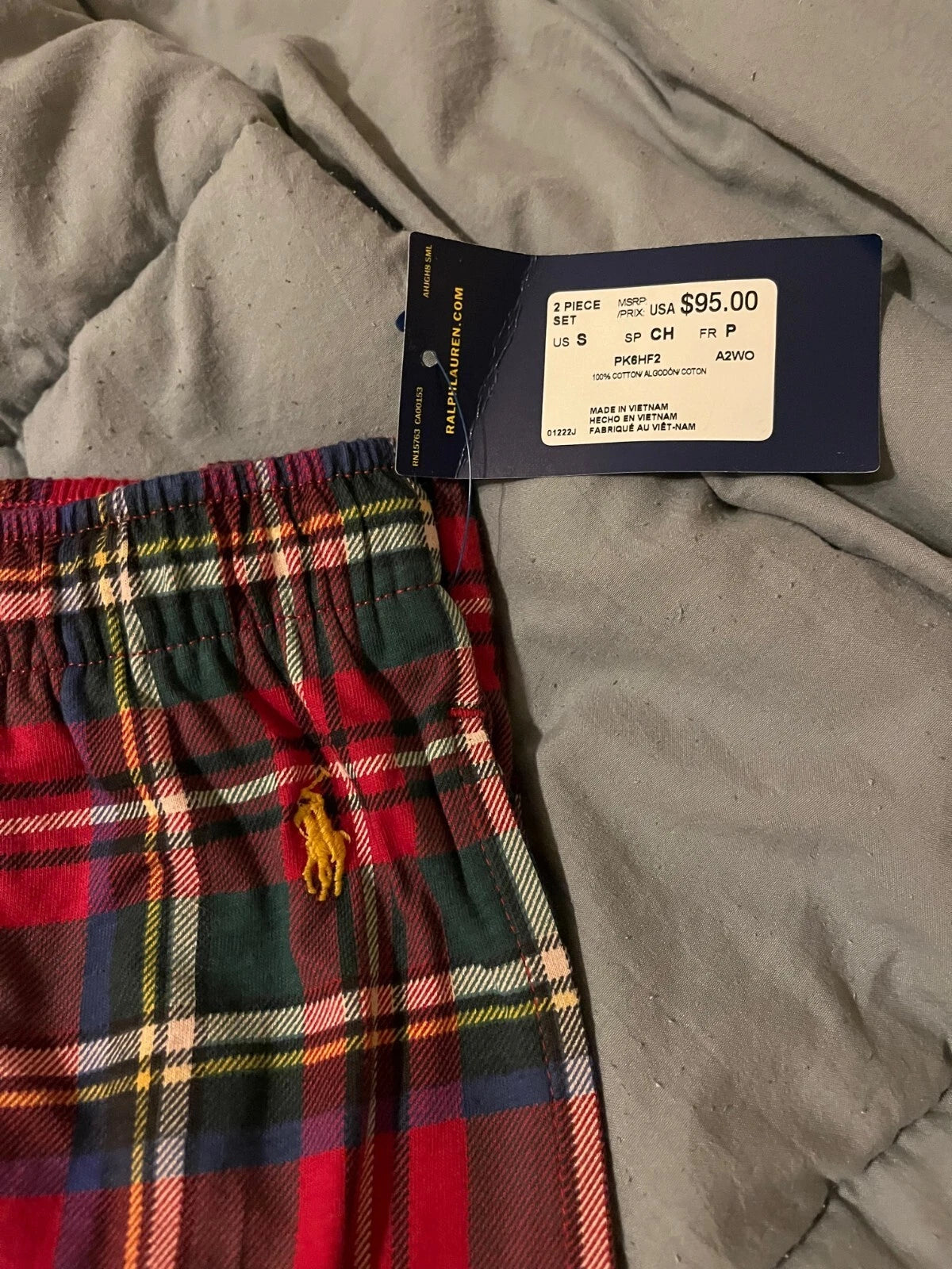 Polo Ralph Lauren Pajama Sleepwear 2pc Set Christmas Winter