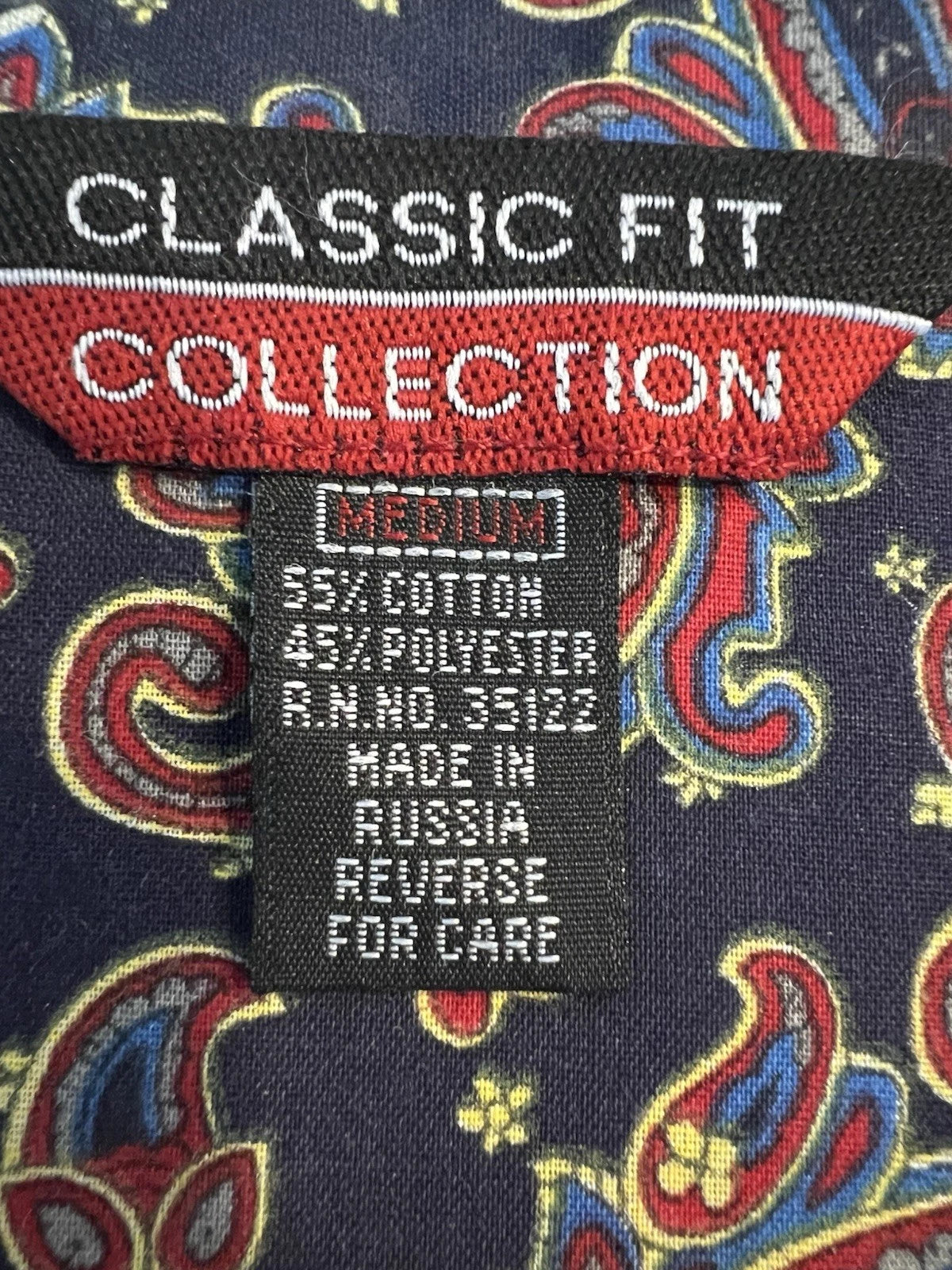 New Vintage  Men’s Paisley Print Pajama Set Classic Fit Collection Medium