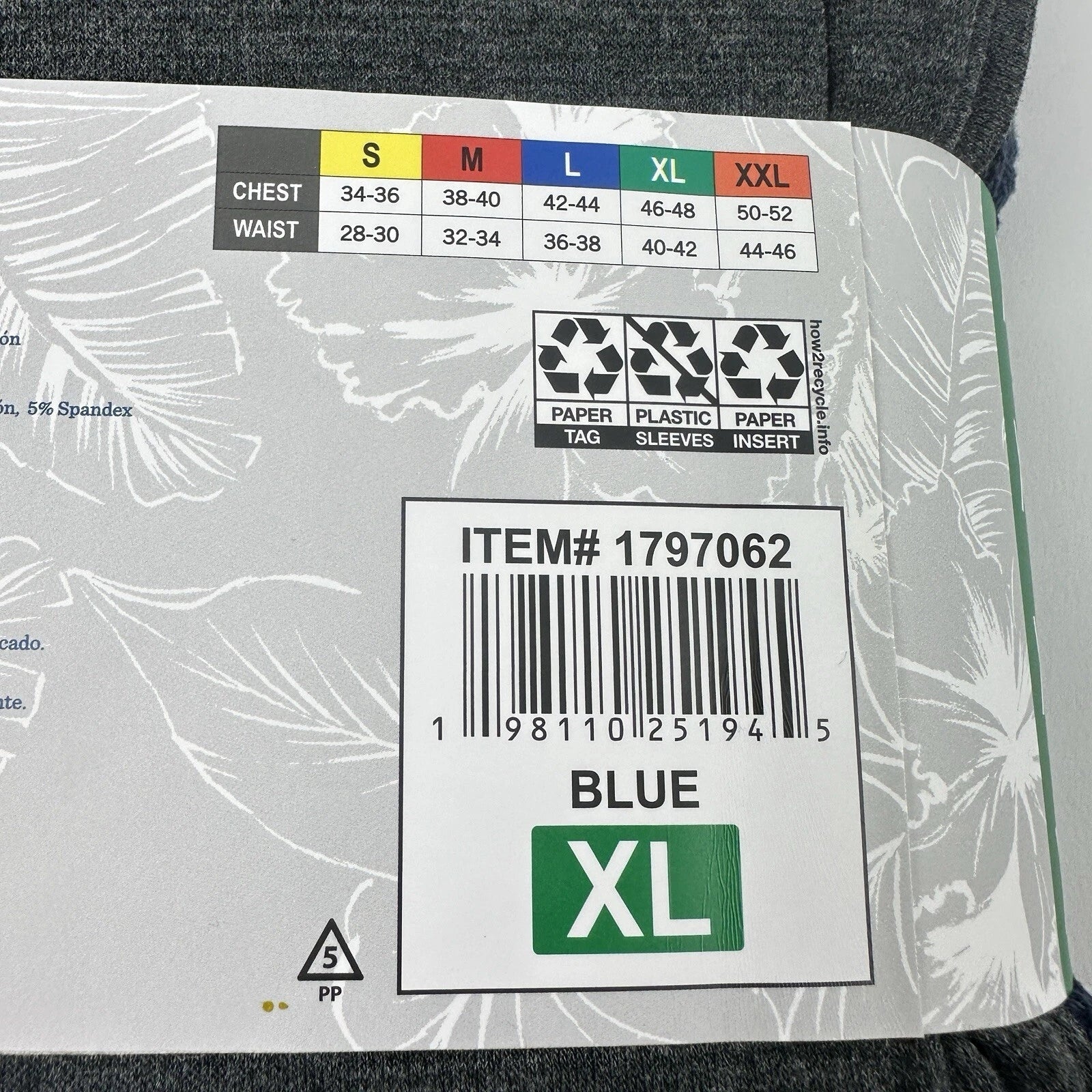 Tommy Bahama Pajamas Men's XL Blue Grey Waffle Lounge Set Pants Shirt Thermal