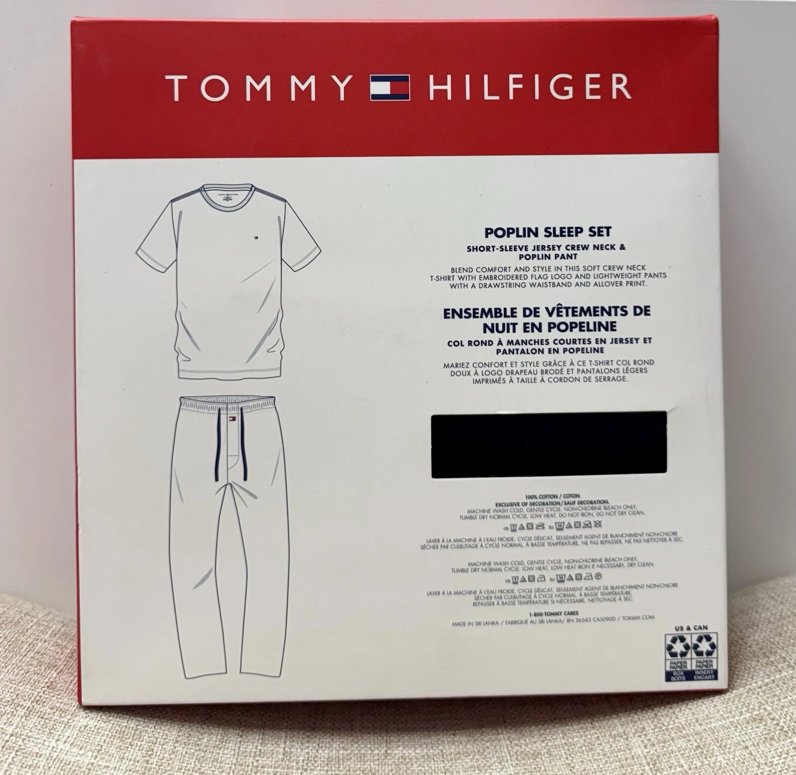 Tommy Hilfiger Poplin Sleep Set Size Large