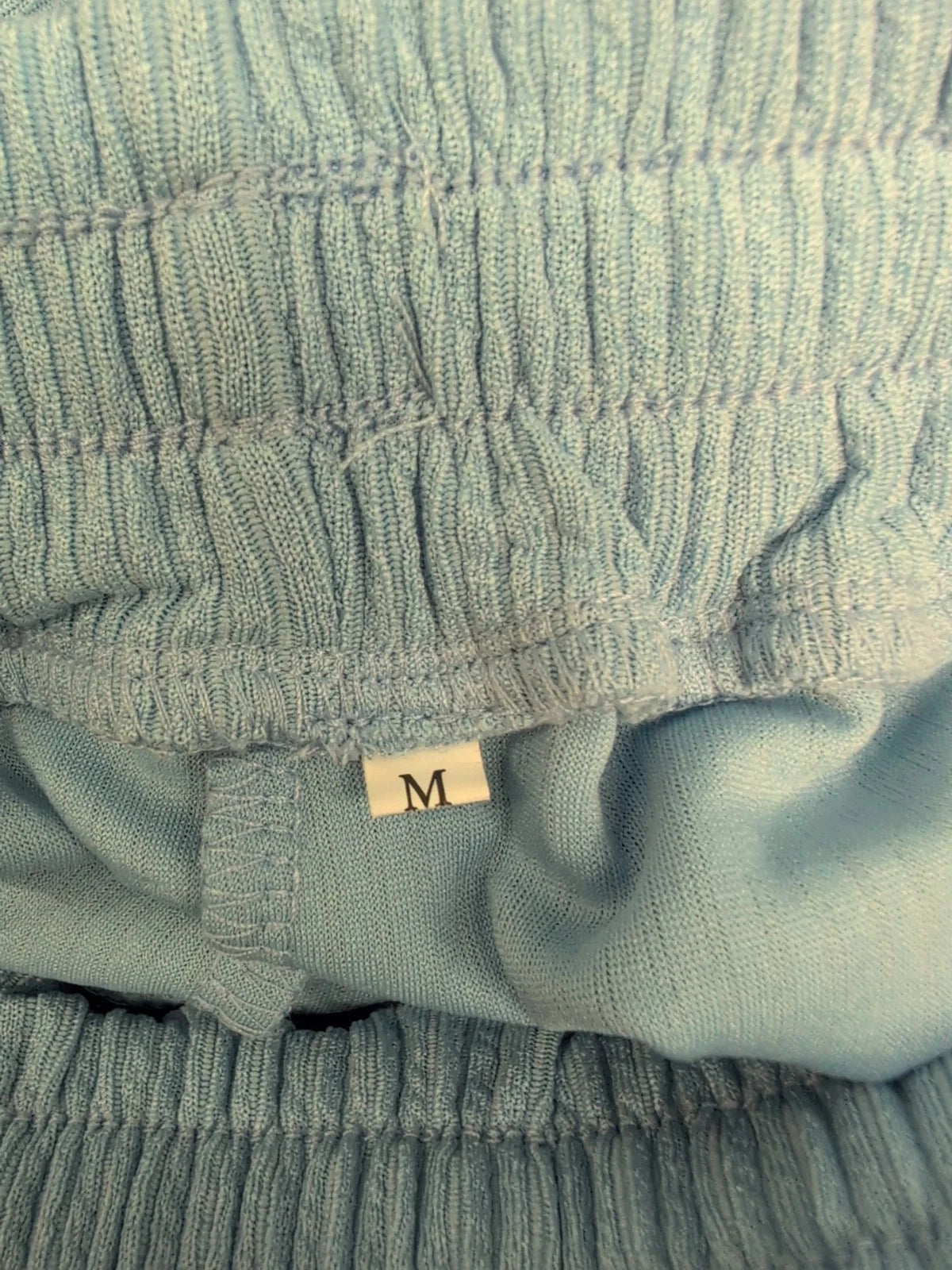 Mens Polo Short Sleeve Button Up Shirt and Shorts Pajama Set Size M Blue