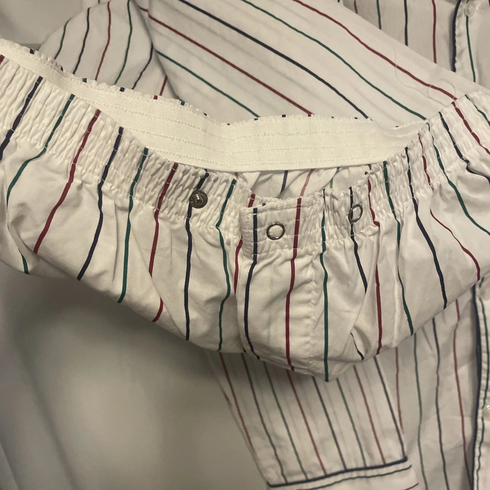 Van Heusen Editions Pajamas Men Size M Striped Cotton Poly PJs Nightwear