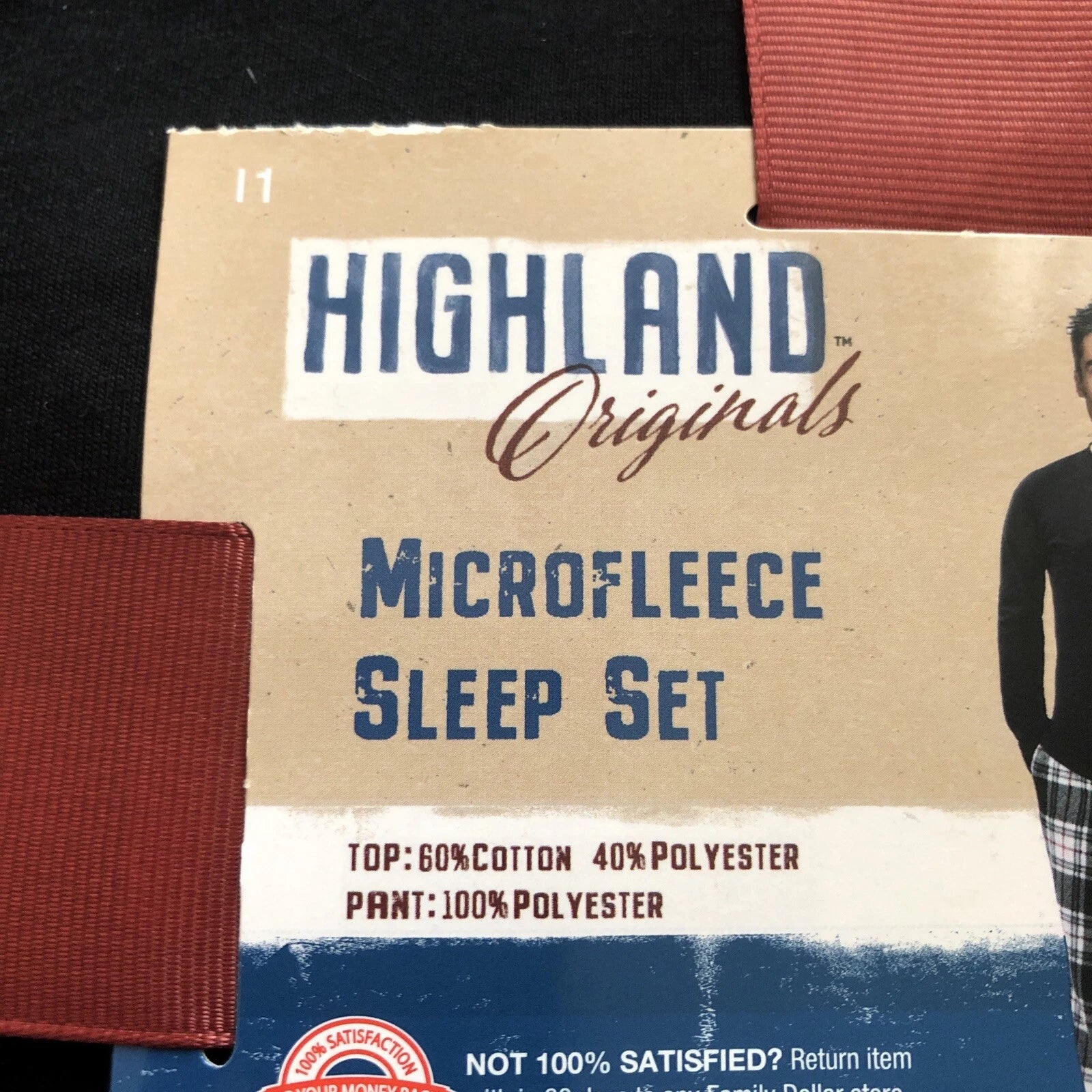 Men's Highland Originals Microfleece Sleep Set -- Size Large -- Black