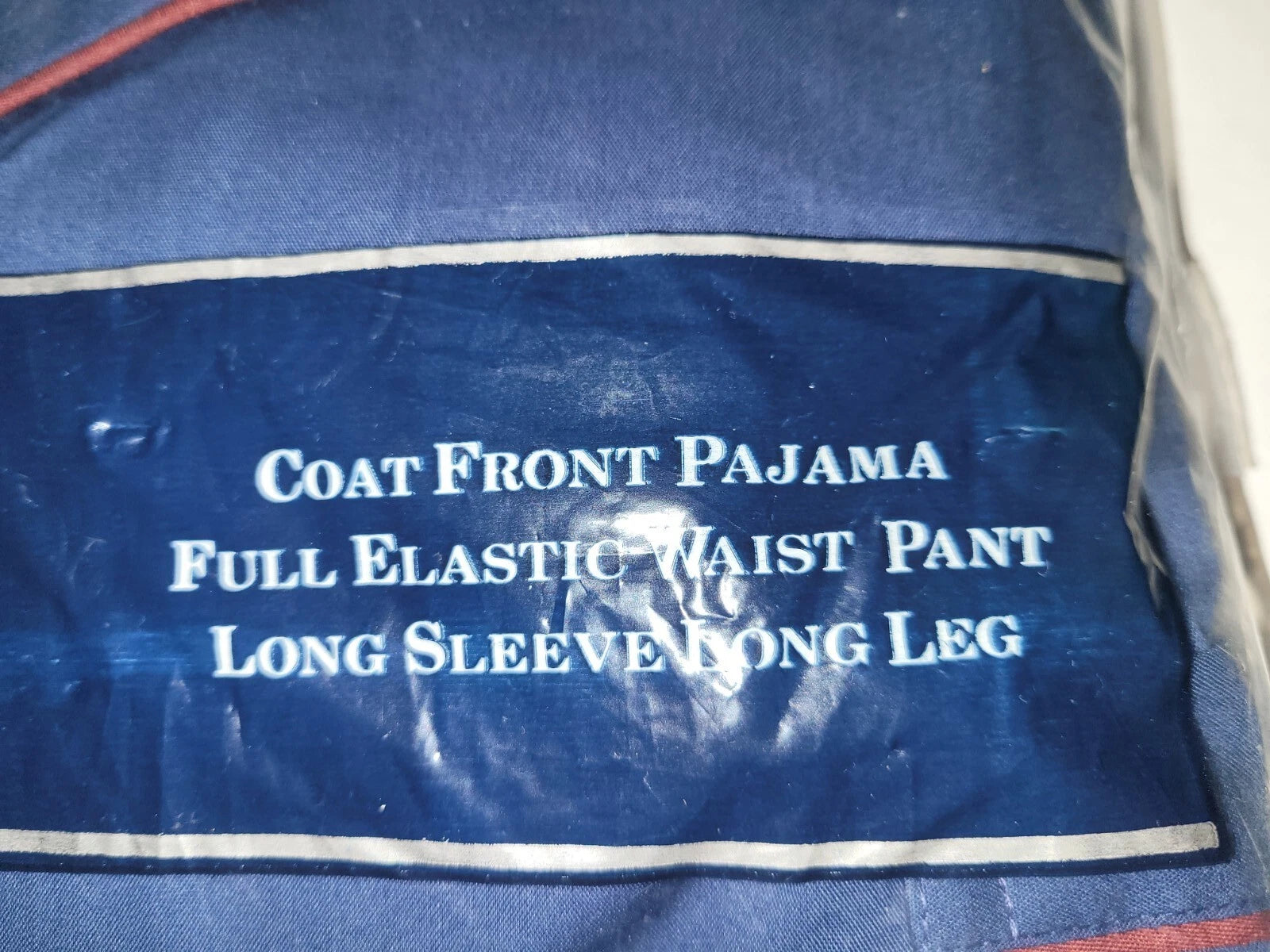 Mens Pajama Set Towncraft Coat Front Long Sleeve Long Leg Sz 2XL Navy Blue New