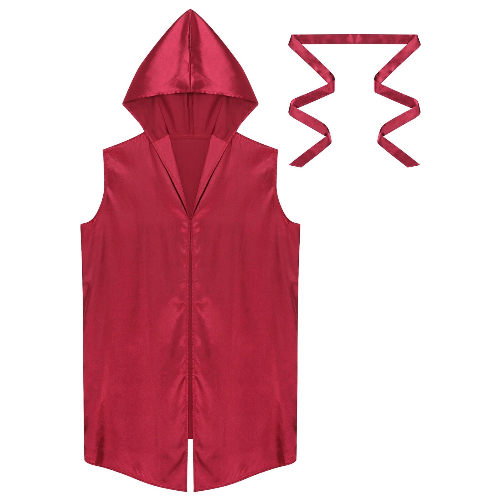 Mens Homewear Lace Up Pajama Robe With Belt Satin Nightwear Hot Spring Outfits