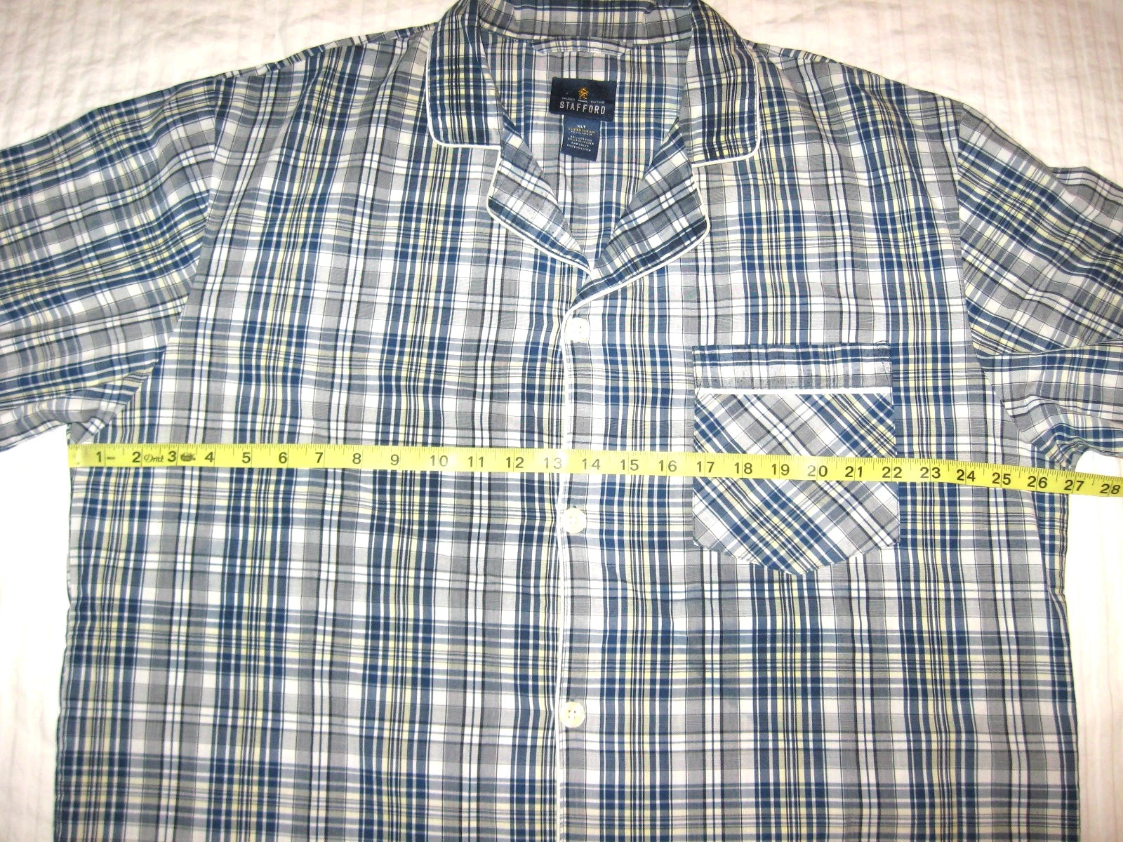 Stafford Men's Plaid Pajama Set ~  Size XLT