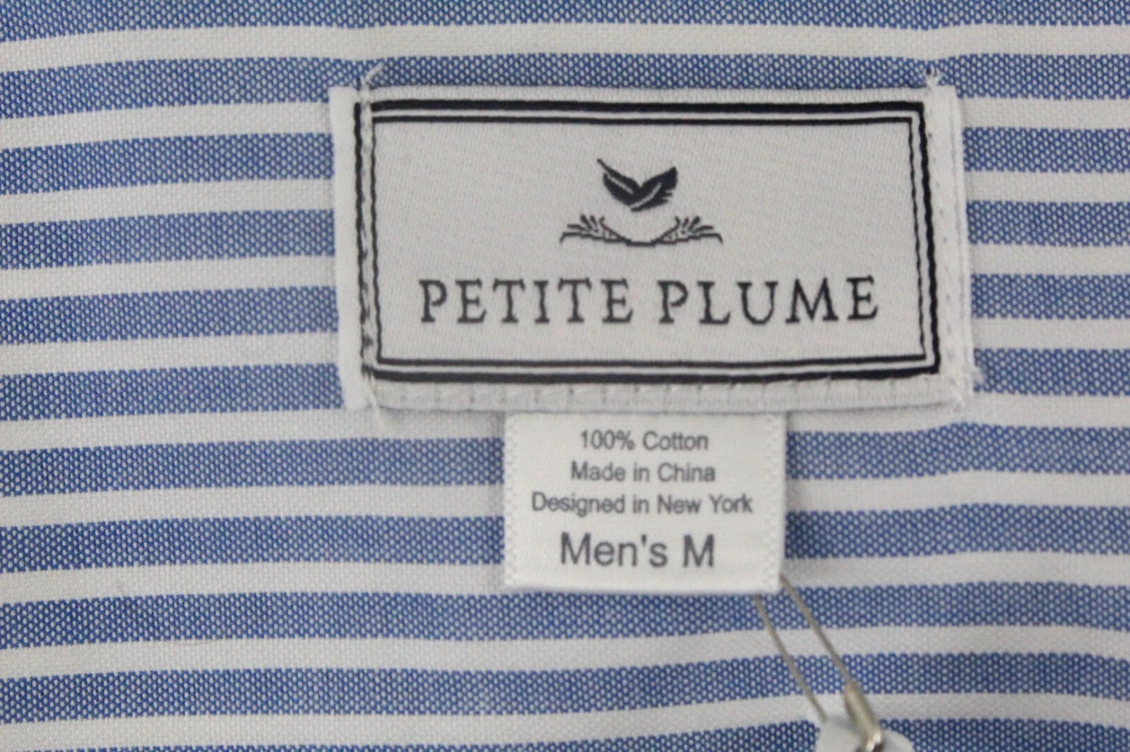 Petite Plume Men's Seersucker Pajama Set M French Blue NWT