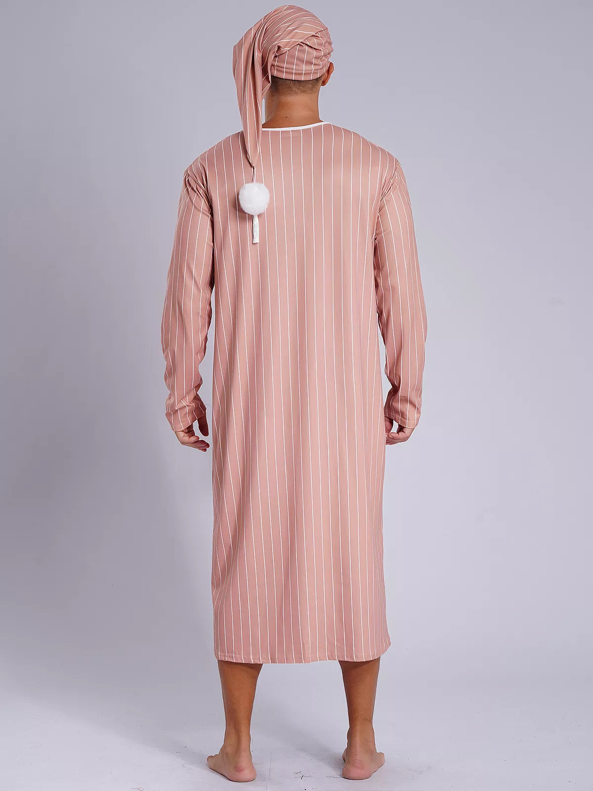 Mens Nightgowns Saudi Nightwear Plaid Pajamas Nightshirt Loungewear Sleeping Up