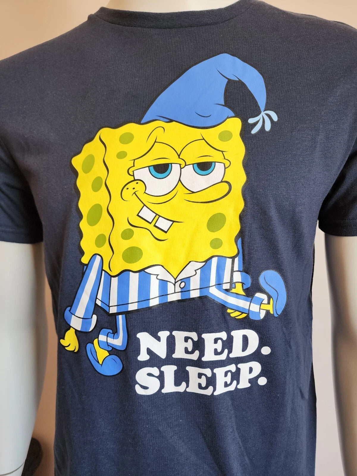 SpongeBob SquarePants Mens Need Sleep Printed 2 Piece Pyjama Set Size XL New