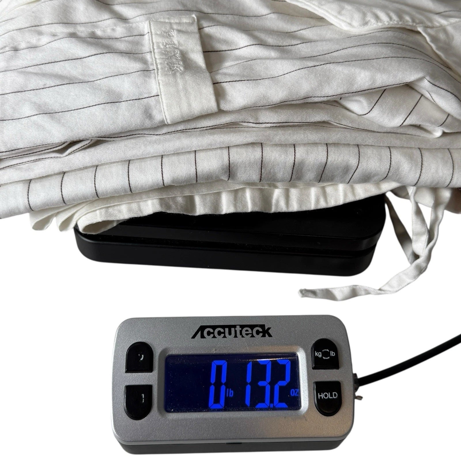 VTG Thomas Pink Pajamas Set M White Pinstripe 100% Cotton 2 Pc Lounge Sleepwear