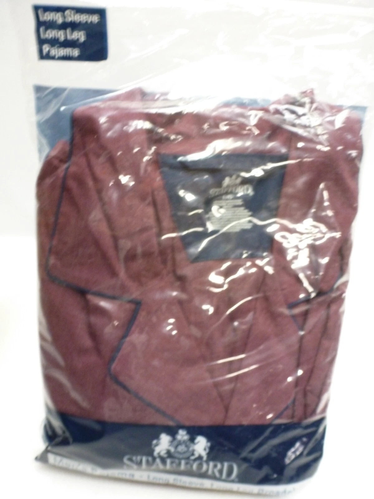 Stafford Pajama Set Mens Large Long Leg Long Sleeve NIP