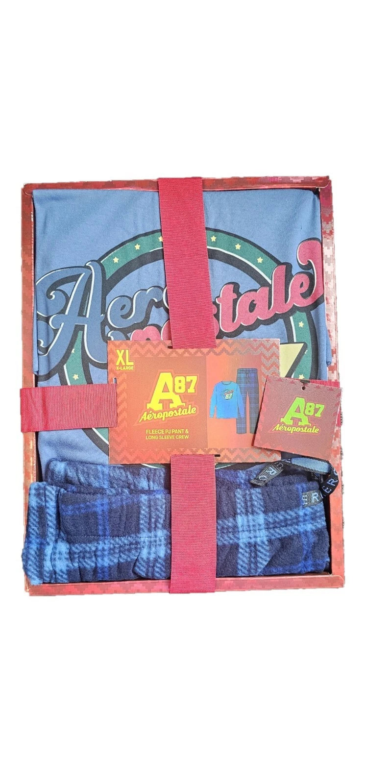 Men's Pajamas Set Aeropostale Sleepwear Loungewear Rare Gift Box 2-Piece SM - XL