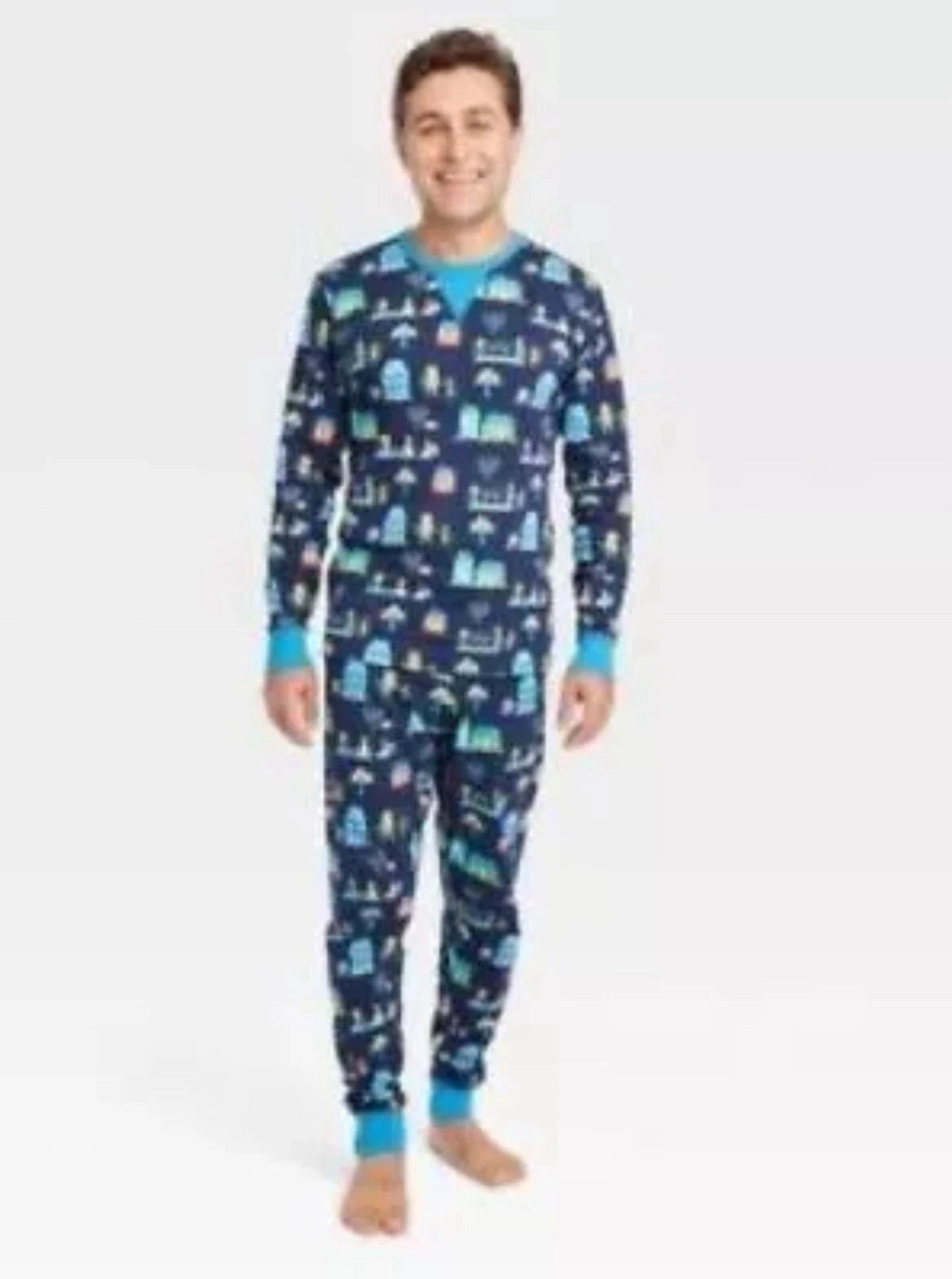 Wondershop Men's Hanukkah Lions Pajama 2-Piece Set Cotton Size 5XL