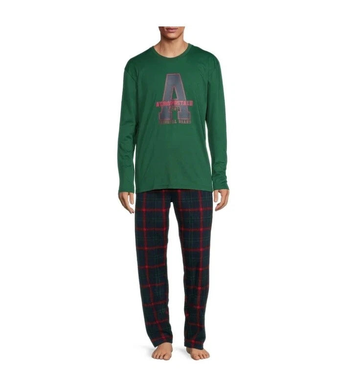Men's Pajamas Aeropostale Sleepwear Loungewear Rare Gift Set Box 3-Piece SM - XL