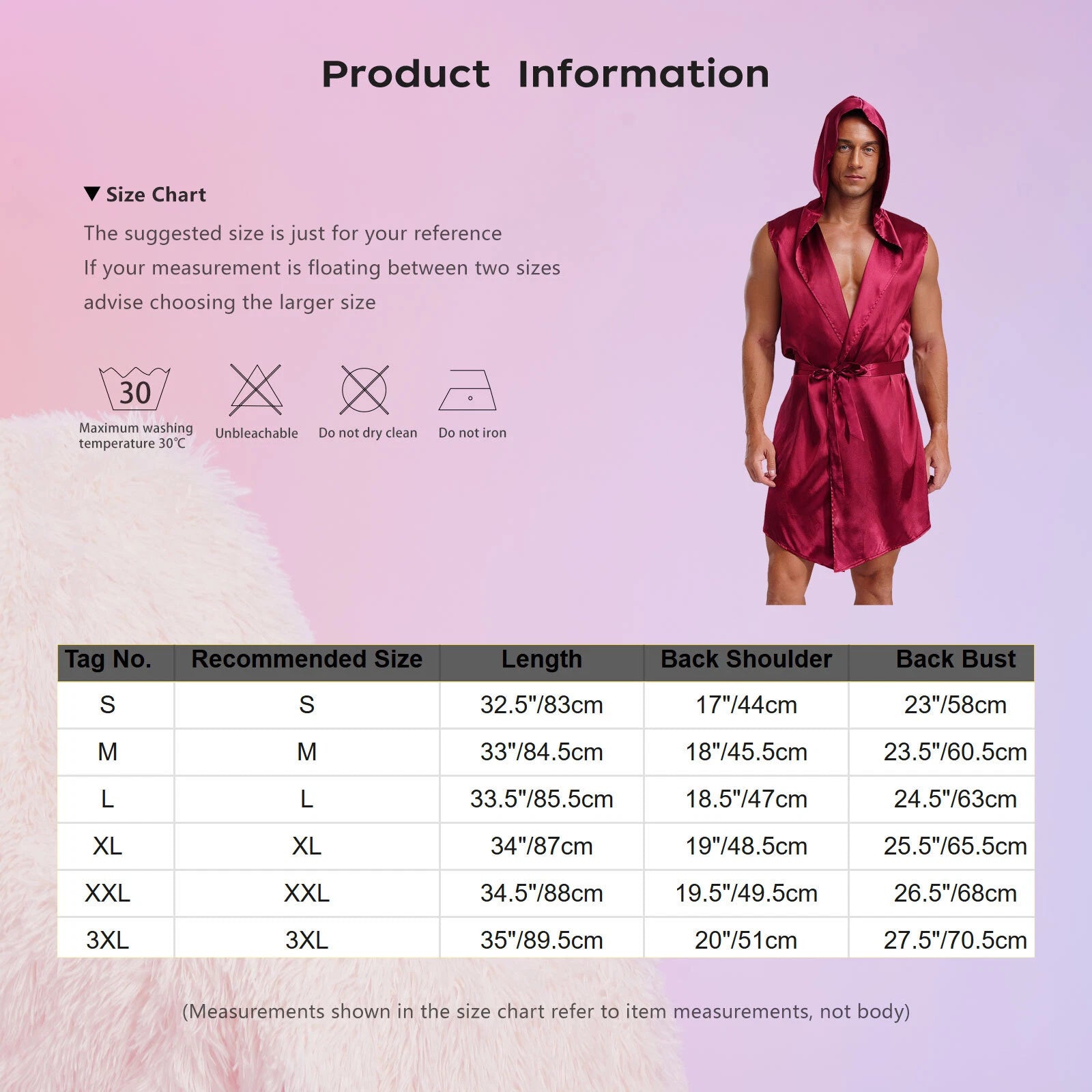 Mens Homewear Lace Up Pajama Robe With Belt Satin Nightwear Hot Spring Outfits