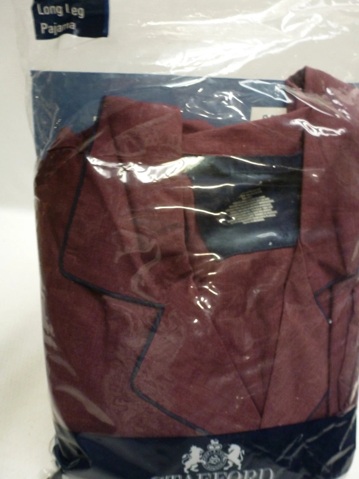 Stafford Pajama Set Mens Large Long Leg Long Sleeve NIP