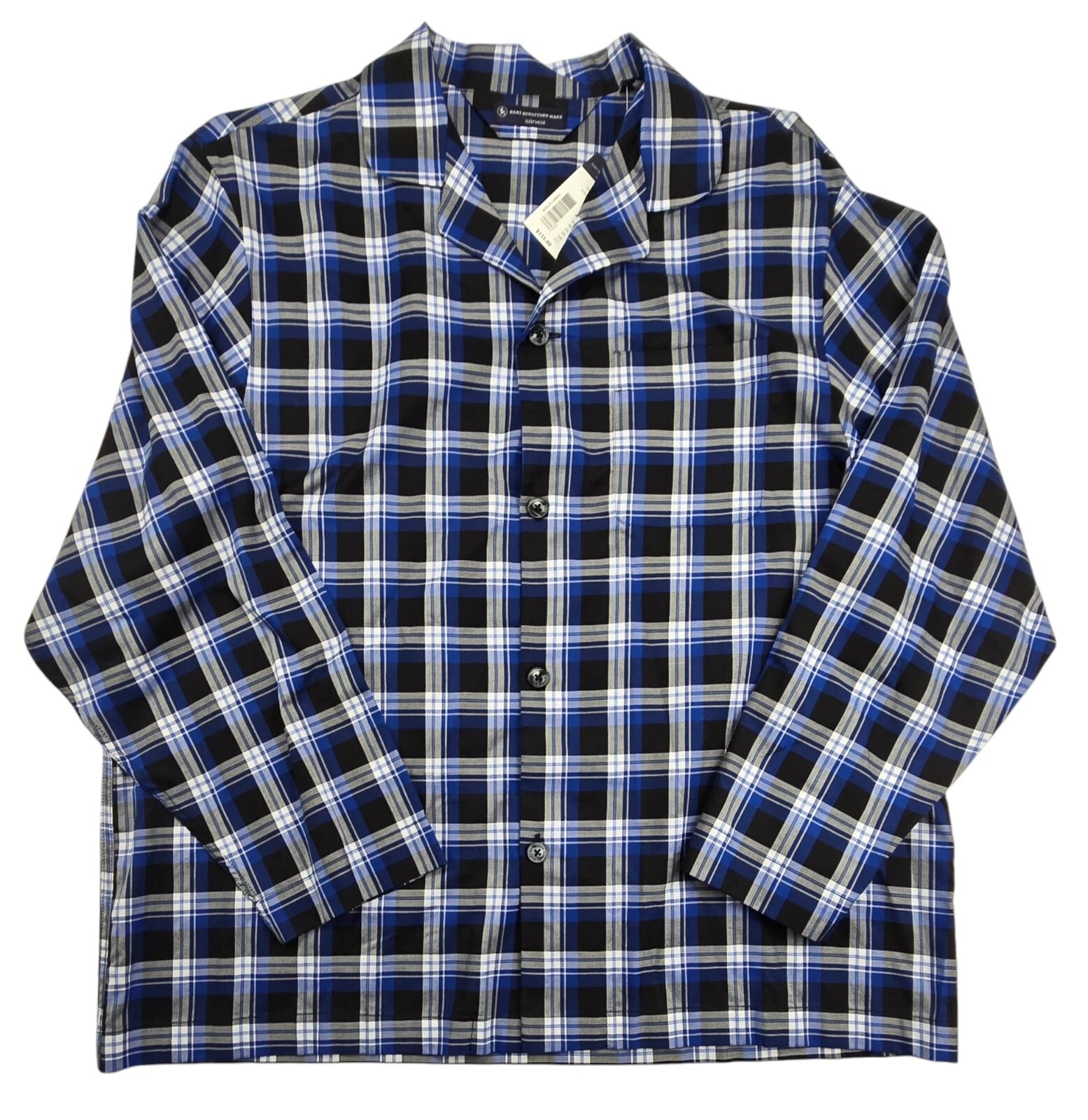 NWT Hart Schaffner Marx Blue/Black/White Pajama/Lounge Set Men's XL