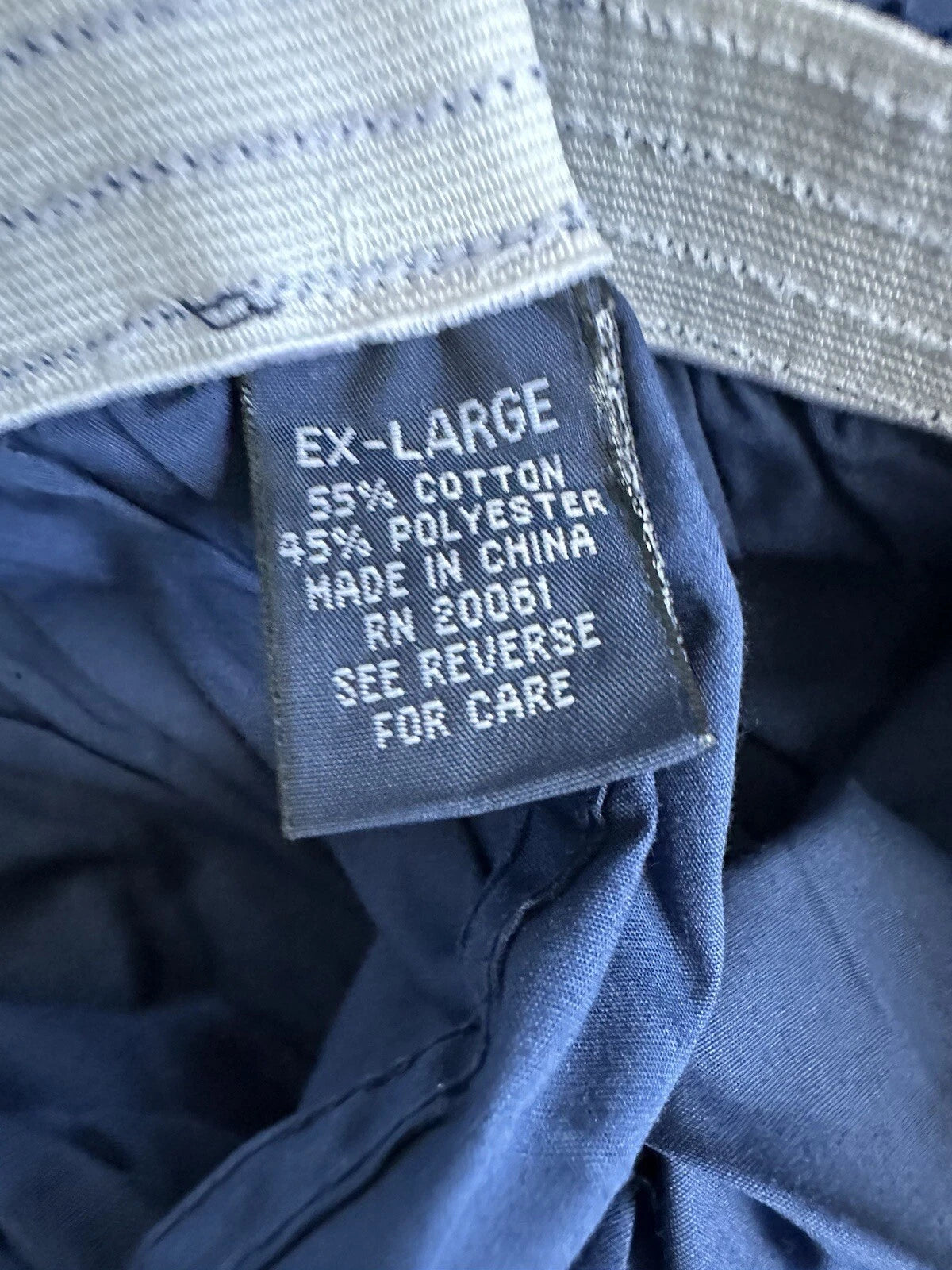 Roundtree & Yorke Long Sleeve Pajama Top & Matching Pajama Pant Set Navy~XL