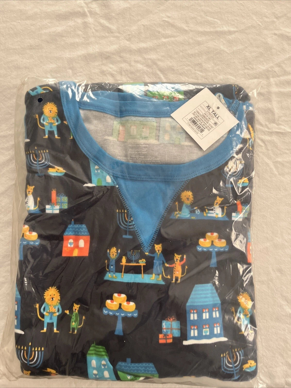 Wondershop Men's Hanukkah Lions Pajama 2-Piece Set Cotton Size XL Tall NEW