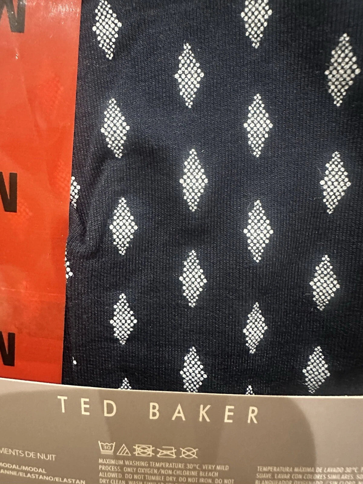 Ted Baker Mens Medium Long Sleeve 2 Piece / Sleepwear / Pyjama Set Grey & Blue