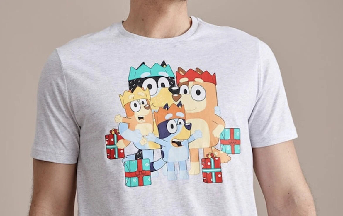 MENS size S genuine BLUEY Christmas Cotton Summer pyjamas small Target NEW A4397