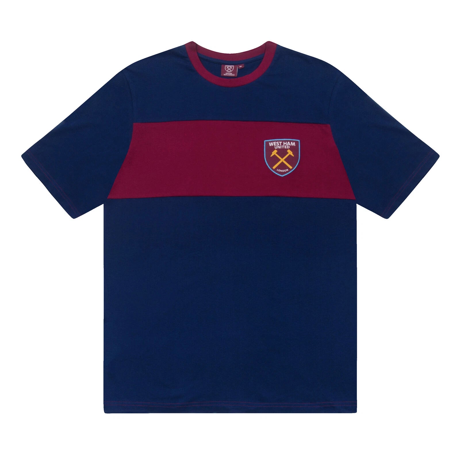 West Ham United FC Mens Pyjamas Long Premium Set OFFICIAL Football Gift