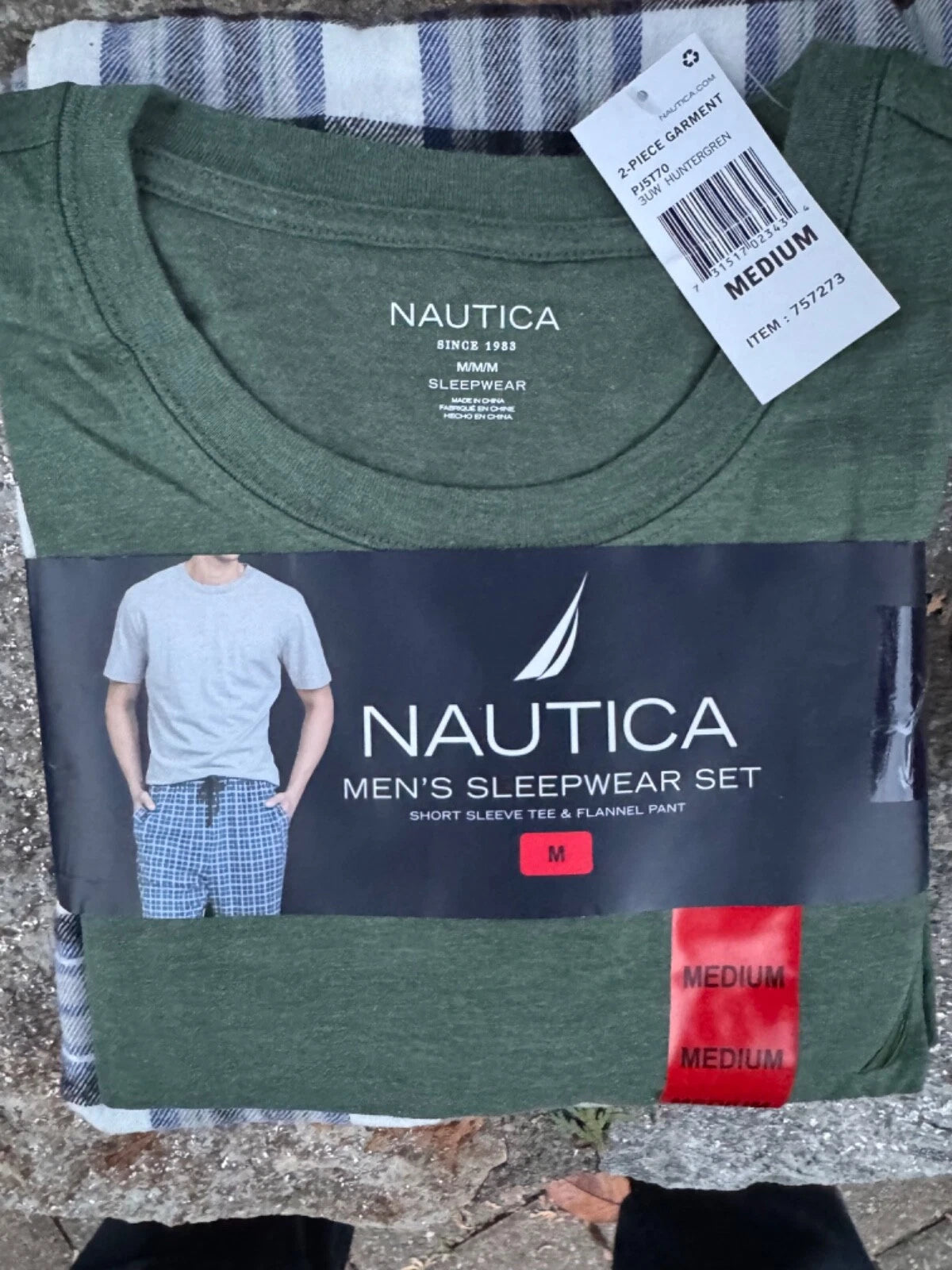 Nautica Men's Flannel Pajama Set Combo Size M