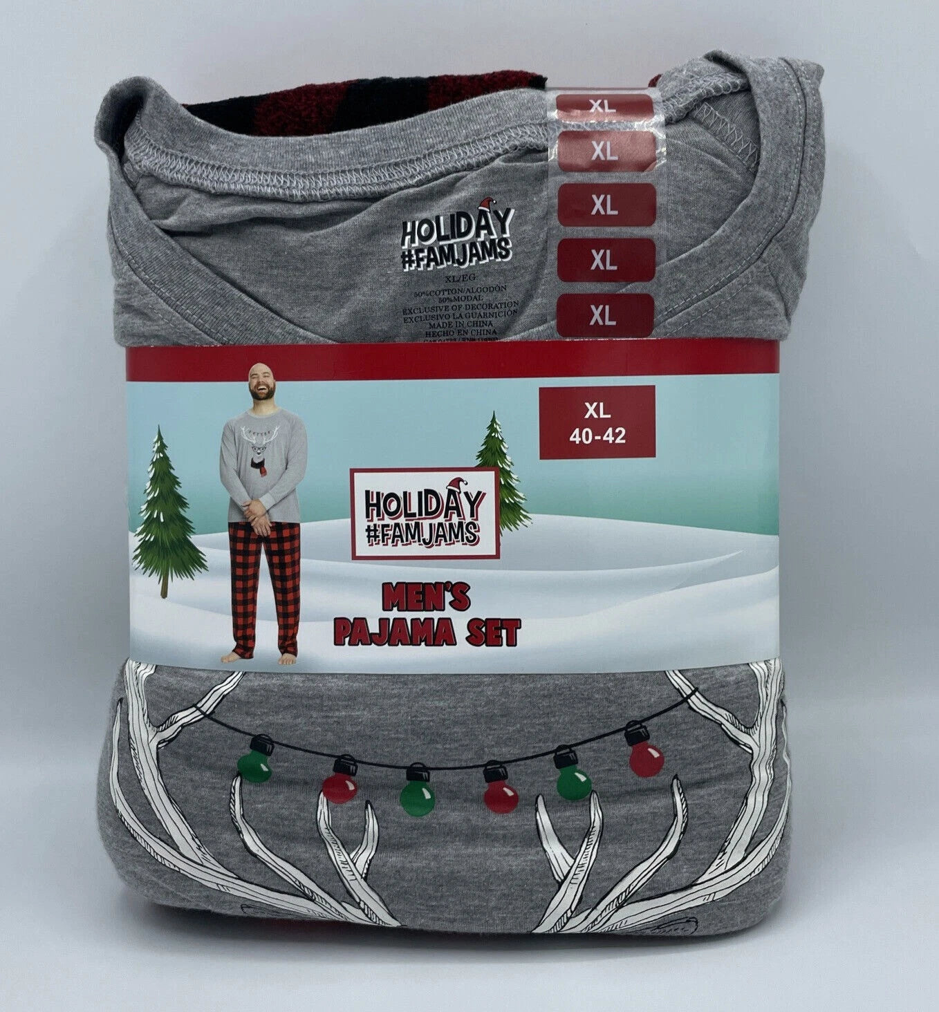 NWT Men s HOLIDAY #FAMJAMS Christmas Pajama Set Size Small