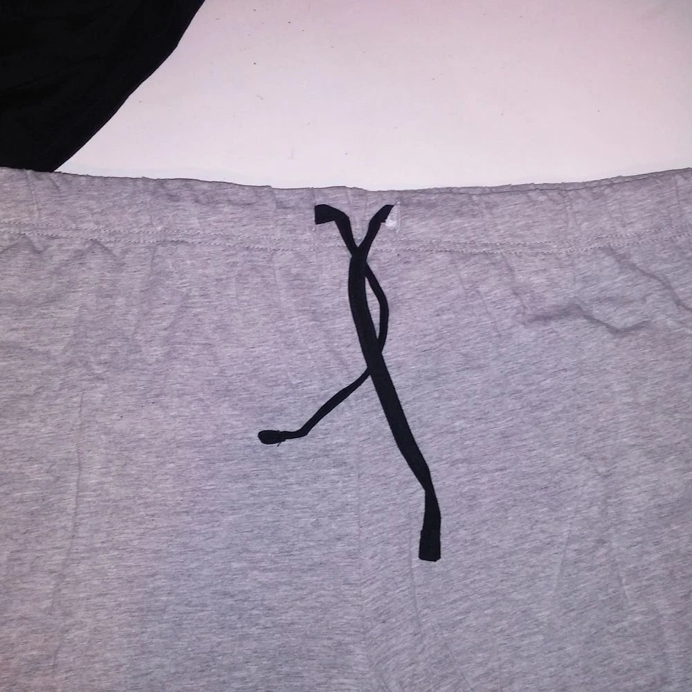 NASA Pajama Set Top & Bottom Mens XL Black Gray Logo Short Sleeve Shorts New