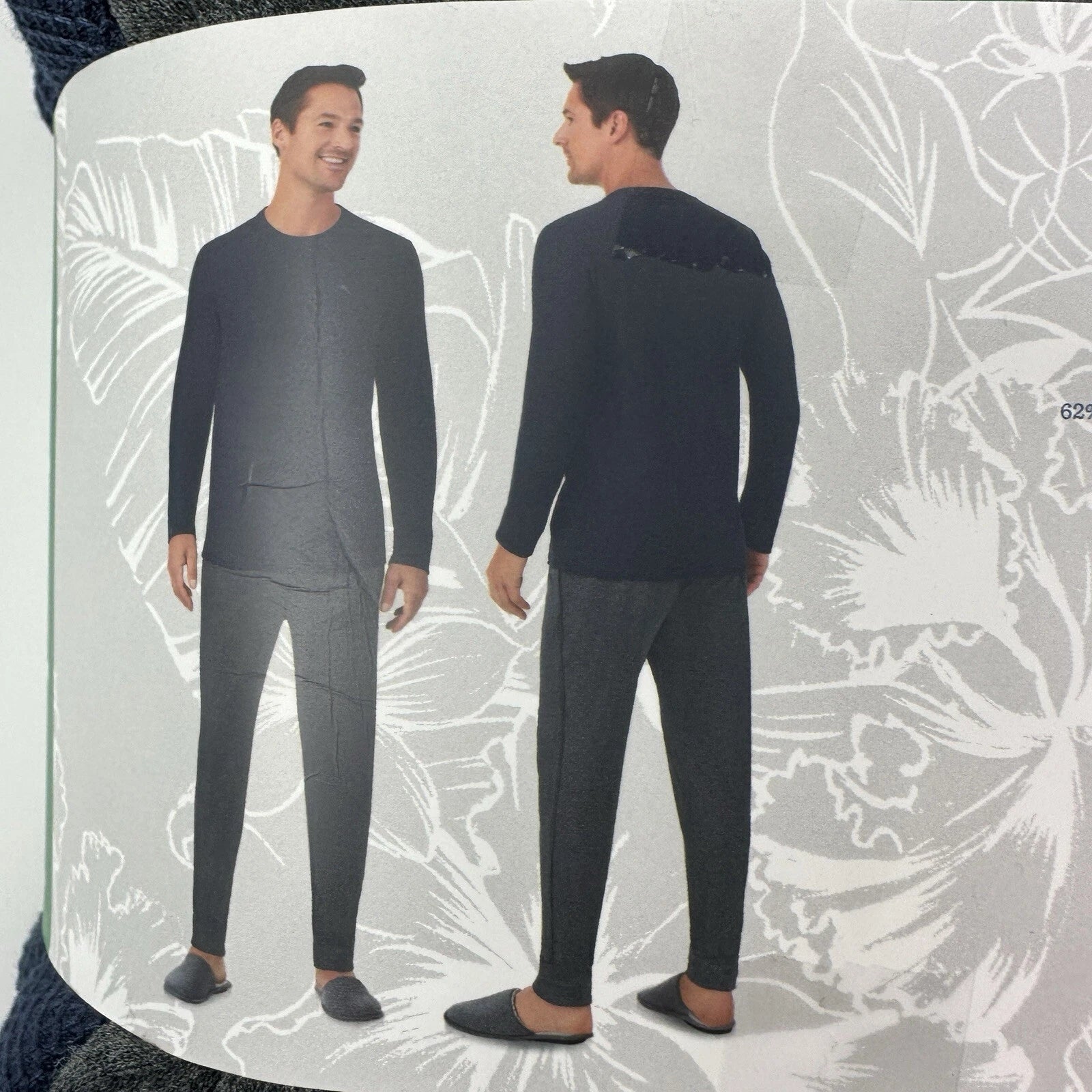 Tommy Bahama Pajamas Men's XL Blue Grey Waffle Lounge Set Pants Shirt Thermal