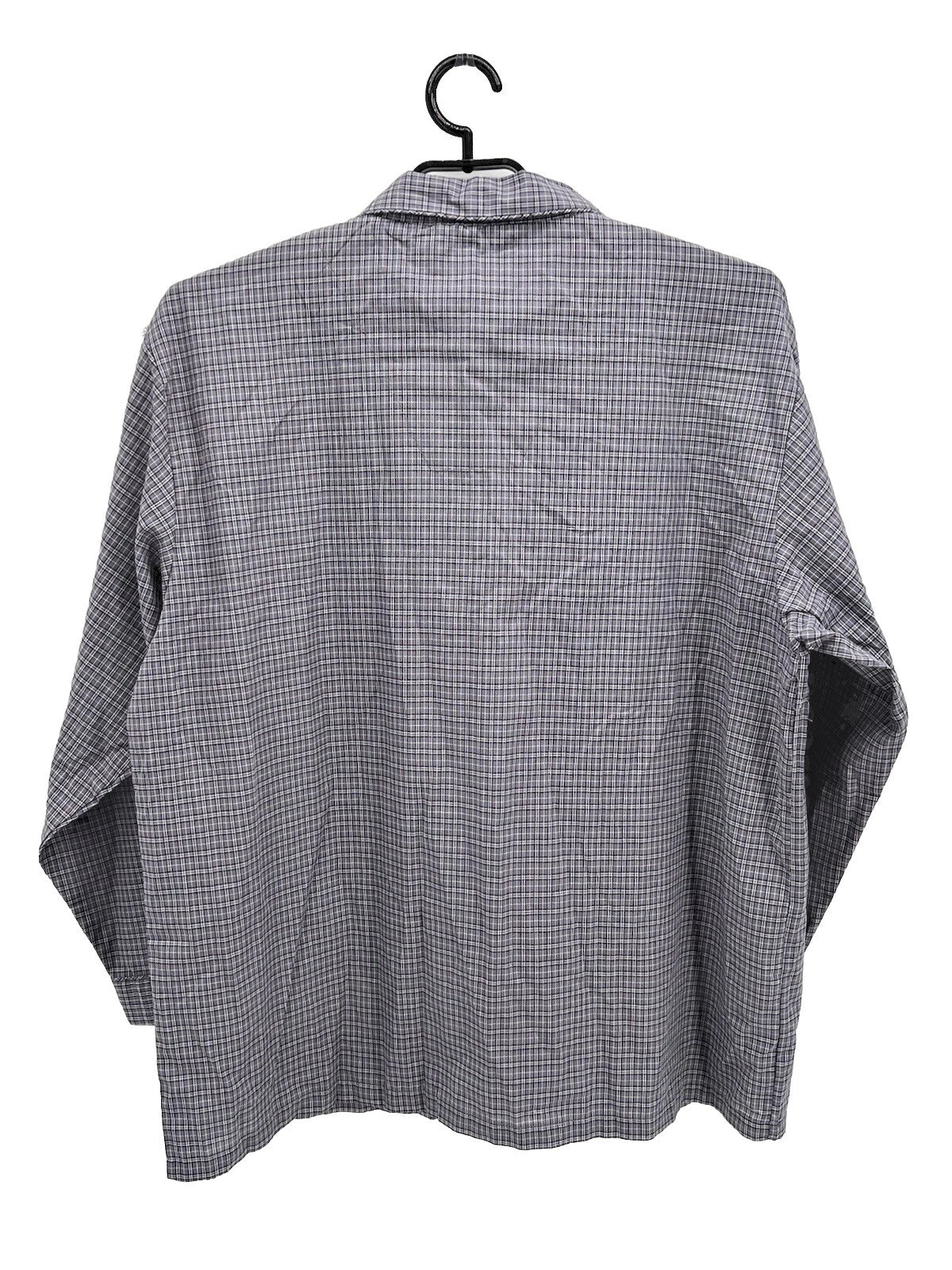 Stafford Mens Pajama Set Gray Plaid XL Long Sleeves Pants Lightweight