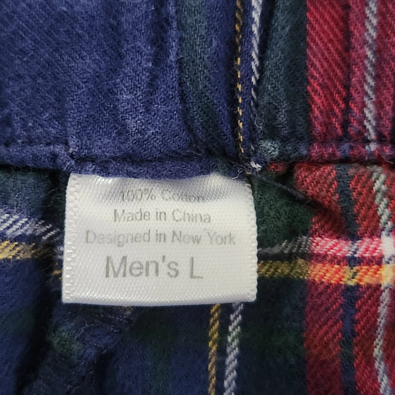 petite plume Plaid Windsor Tartan pajamas Mens Size L