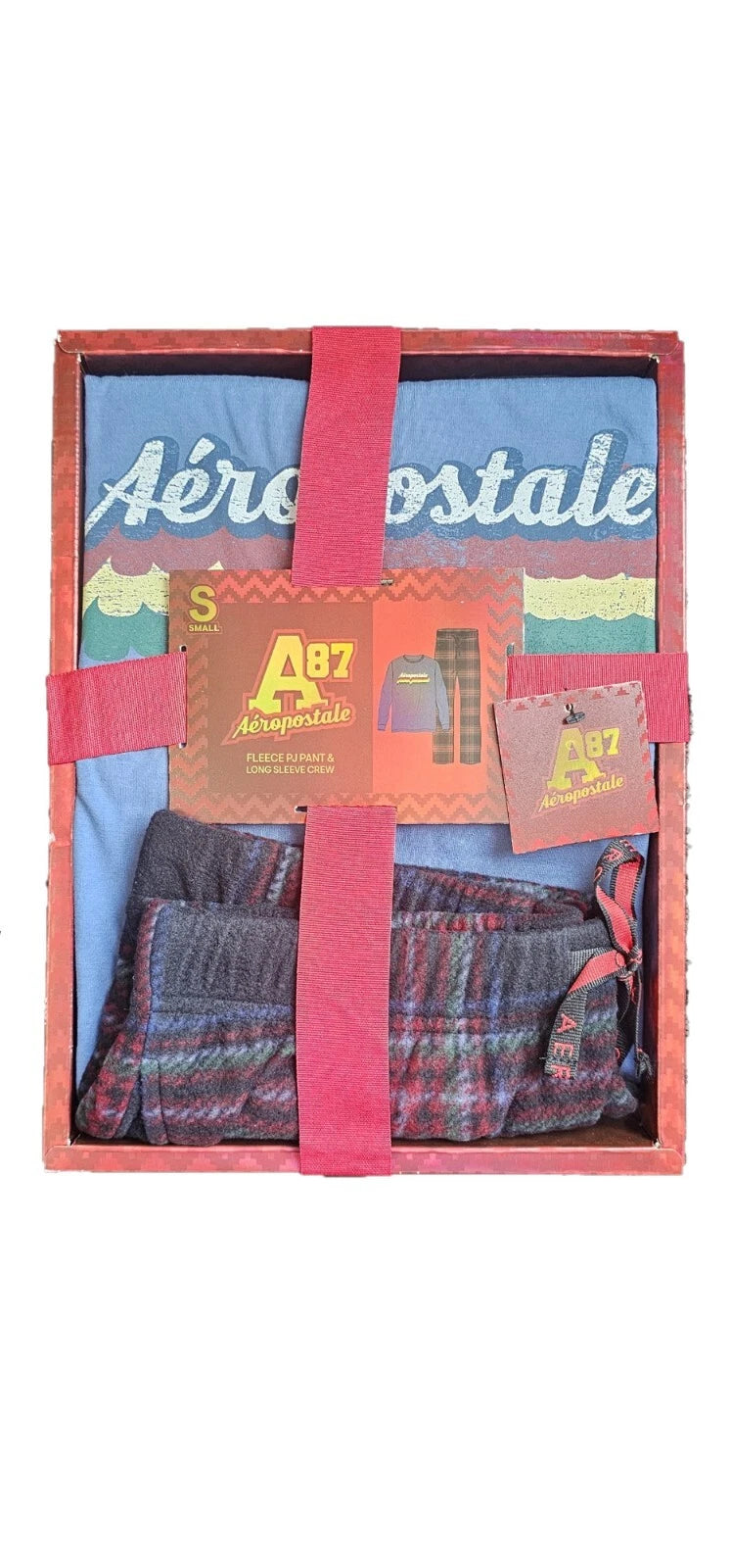 Men's Pajamas Set Aeropostale Sleepwear Loungewear Rare Gift Box 2-Piece SM - XL