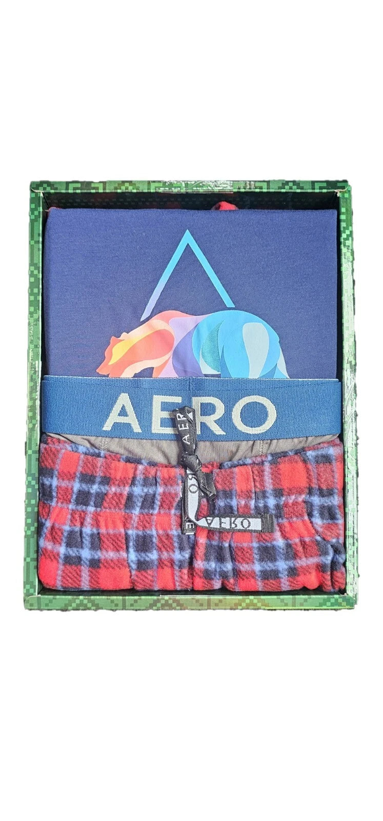 Men's Pajamas Aeropostale Sleepwear Loungewear Rare Gift Set Box 3-Piece SM - XL