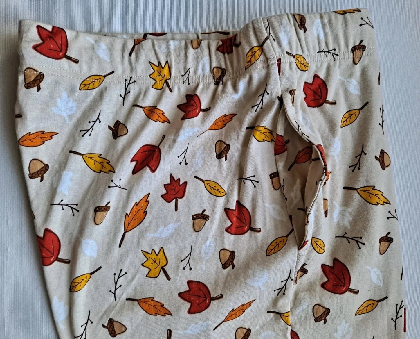 UNBRANDED MENS SZ XL 2-PIECE PAJAMA SET ACORN FALL LONG SLEEVE & PANTS NWT