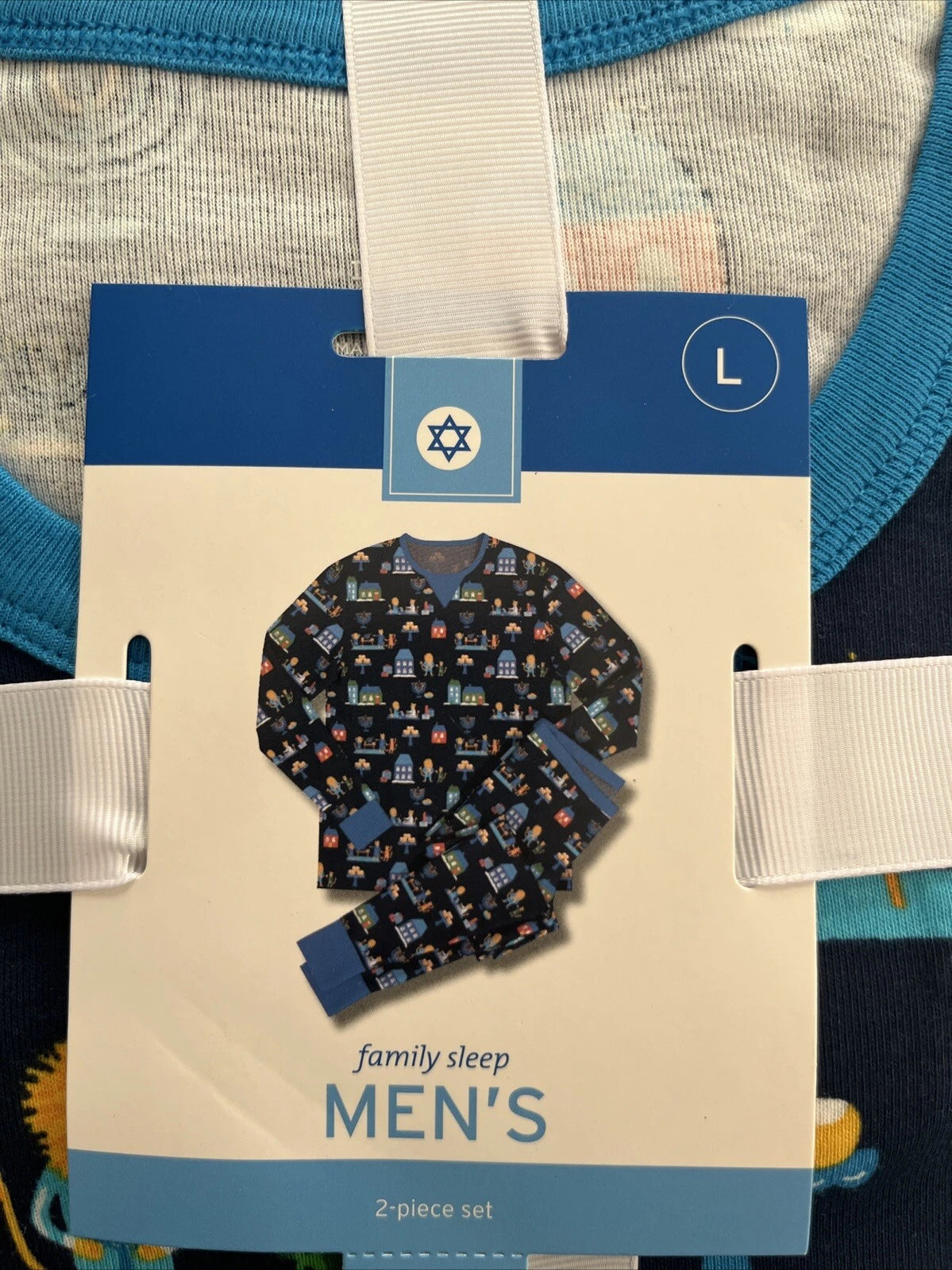 Wondershop Men's Hanukkah Lions Pajama 2-Piece Set Cotton Size L  Large NEW